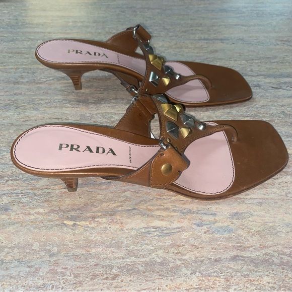 Prada Kitten Heel Sandals - Picture 2 of 5